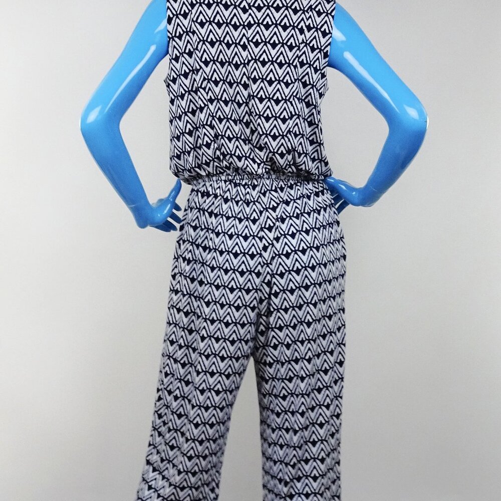 EnFocus Studio Slimming Jumpsuit 10 M Pant Romper Tribal Sleeveless Geometric - Picture 5 of 5